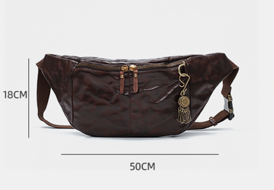 Bolsa de Cintura Vintage en Cuero Genuino para Hombre - Image 7