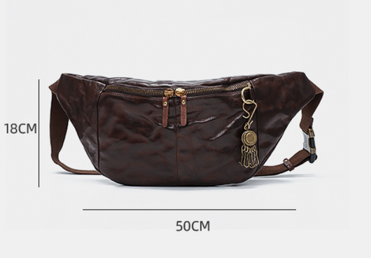 Bolsa de Cintura Vintage en Cuero Genuino para Hombre - Image 7