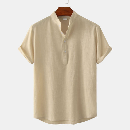 Camisa Casual de Manga Corta Básica para Hombre - Perfecta para Playa y Verano - Image 13