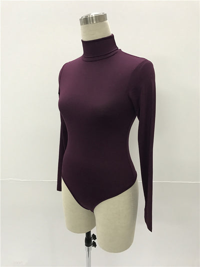 Jumpsuit Invierno Mujer 12 Colores Cuello Alto Manga Larga Ajustado - Image 8