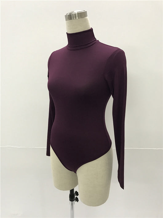 Jumpsuit Invierno Mujer 12 Colores Cuello Alto Manga Larga Ajustado - Image 8