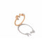 Adjustable Ring With Rhinestone Note Thread Opening Golden