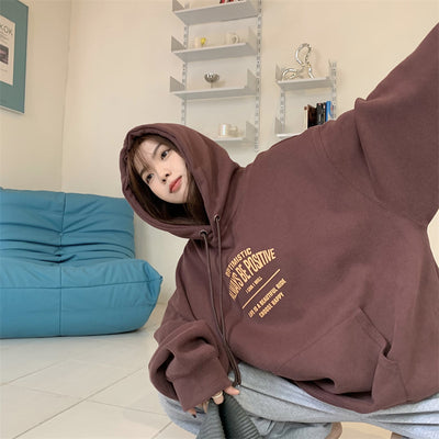 Sudadera con Capucha Estampado de Letras - Abrigo Versátil - Image 17