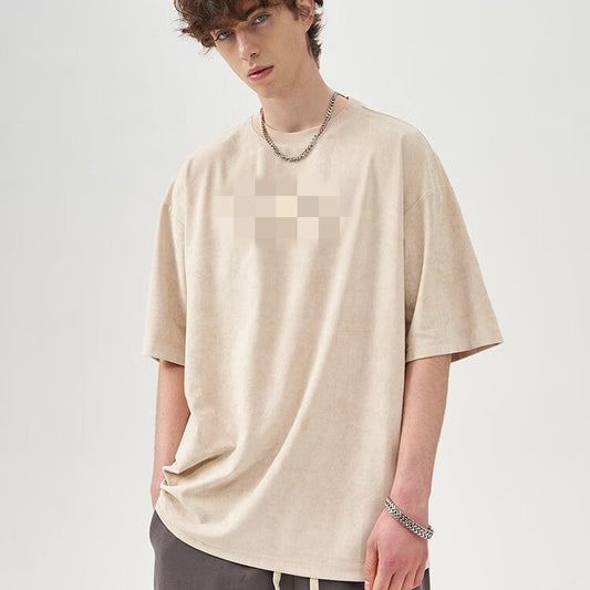 Sudadera Suede Holgada Estilo Americano para Hombre