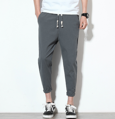 Pantalones de Lino para Hombre Estilo Coreano - Ajuste Relajado y Fresco - Image 22