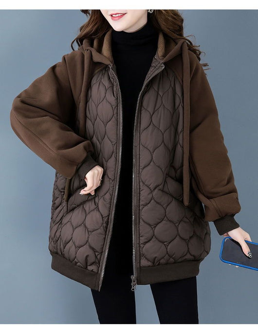 Abrigo Acolchado con Capucha - Chaqueta de Algodón Gruesa y Suelta para Mujer - Image 21