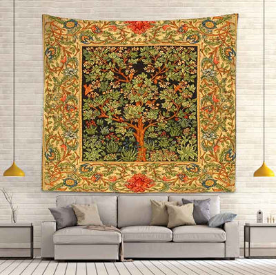 Tapiz Decorativo Colgante con Silueta de Árbol y Mar para Playa - Image 21