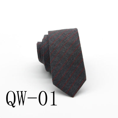 Corbata Angosta de Lana Elegante para Hombre - Image 35