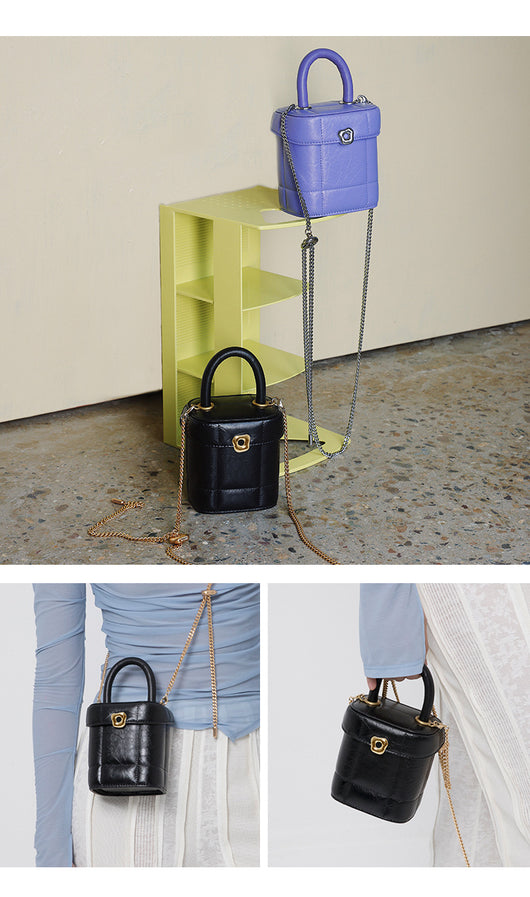 Bolsa Portátil Tipo Cubo con Diseño de Cierre Chocolate - Image 14