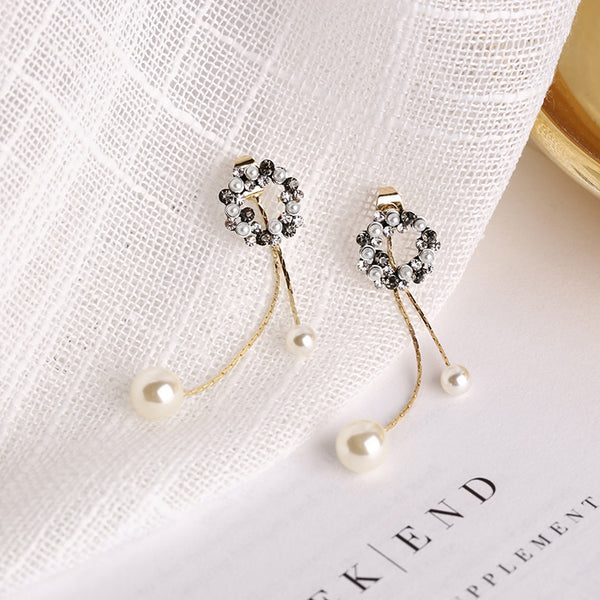Aretes de Perlas en Diseño Engarzado - Image 12
