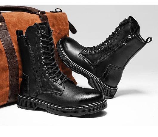 Botas Martin Altas Impermeables para Hombre Talla Grande - Otoño e Invierno - Image 8