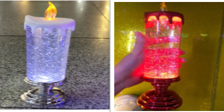 Vela LED Recargable con Cambio de Color y Brillo Glitter - Decoración Resistente al Agua - Image 43