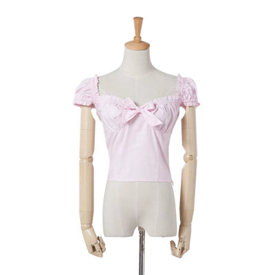 Blusa Retro con Mangas Abullonadas y Detalles de Madera para Mujer - Image 8