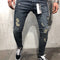 Pantalones Vaqueros Biker Slim Fit con Roturas - Talla Grande Elásticos