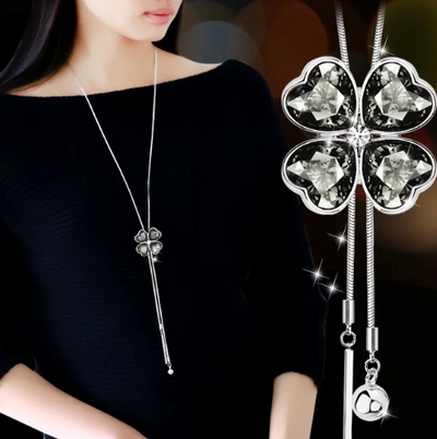 Collar Cadena de Suéter Copo de Nieve Cristal - Largo y Elegante - Image 12