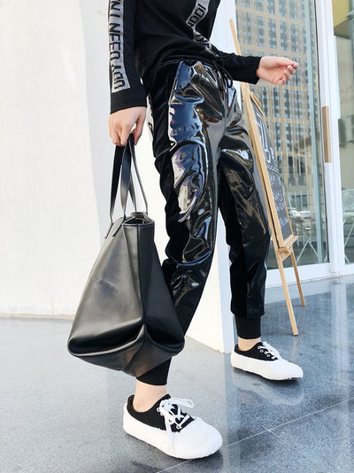 Pantalones de Chándal Terciopelo Brillante con Cintura Elástica - Image 5