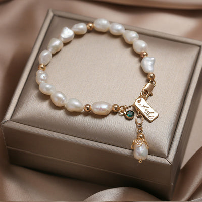 Pulsera de Perla Zircón Natural - Joyería de Lujo Moda Inspo - Image 10