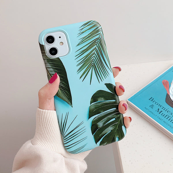 Funda para Celular Diseño Hojas Azules