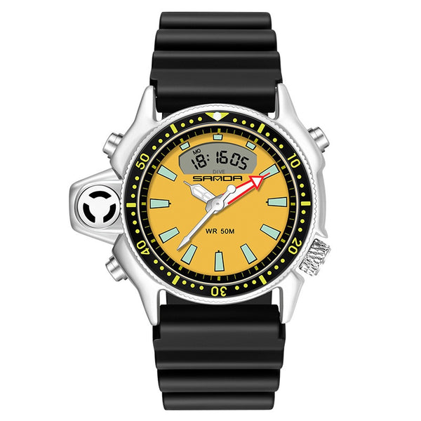 Reloj Deportivo Multifuncional Resistente al Agua con Esfera Grande