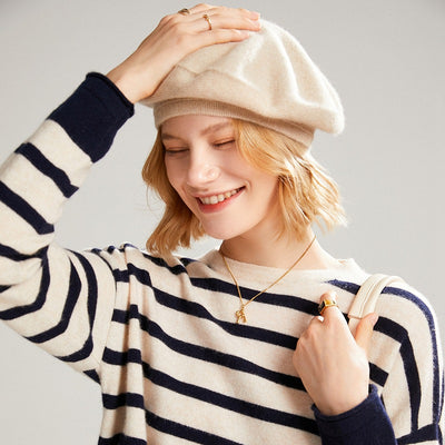 Gorro de Cachemira Grueso para Mujer - Calidez y Elegancia en Colores Sólidos - Image 13