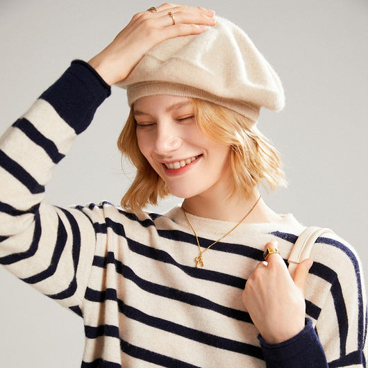 Gorro de Cachemira Grueso para Mujer - Calidez y Elegancia en Colores Sólidos - Image 13