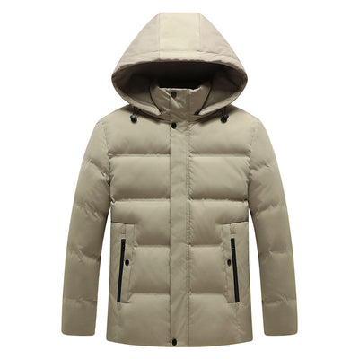 Abrigo Acolchado de Algodón para Hombre con Capucha Desmontable Forrada en Polar - Image 4