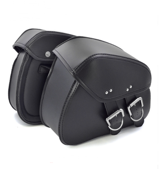 Alforjas de Cuero PU para Motocicleta - Bolsas Laterales Resistentes