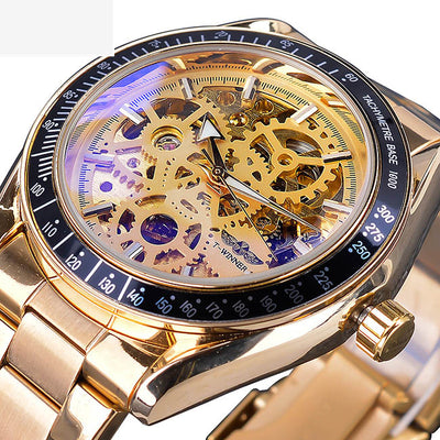 Reloj Mecánico Esqueleto de Acero para Hombre - Diseño Casual y Elegante - Image 5