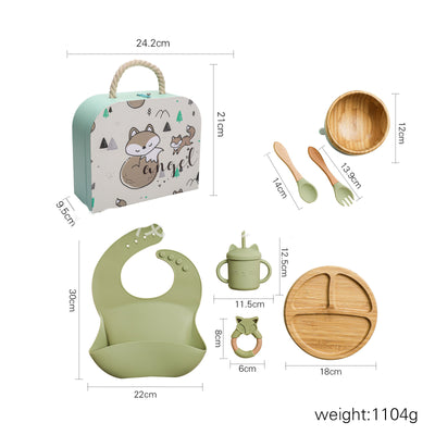 Set Completo de Alimentación Infantil con Plato Inteligente, Babero de Silicona y Accesorios - Image 12