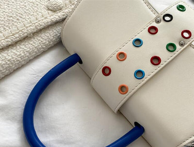 Bolso Bandolera Cuadrado con Contraste de Colores - Image 11