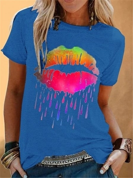 Blusa Estampado Margaritas con Diseño Labios Sexy para Mujer - Image 10