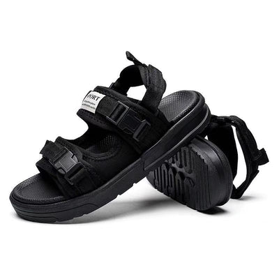 Sandalias Deportivas con Velcro Negro - Comodidad y Estilo - Image 3