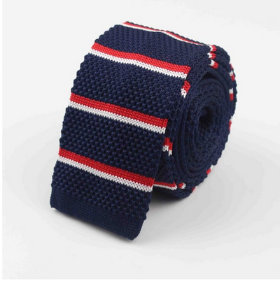 Corbata Tejida Delgada a Rayas para Hombre - Diseño Moderno y Sofisticado - Image 20