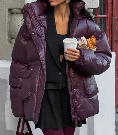 Chaqueta Acolchada de Algodón con Cierre en Cintura para Mujer - Image 7