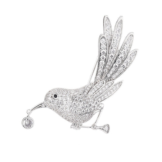 Broche de Pájaro Elegante