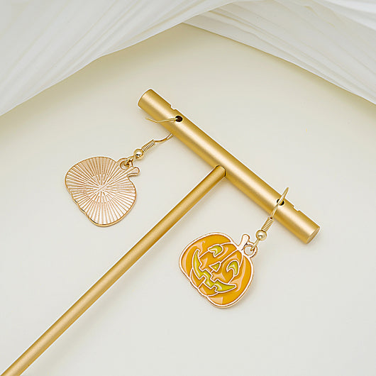 Aretes Halloween Calabaza Goteo de Aceite Aleación Joyería Espeluznante