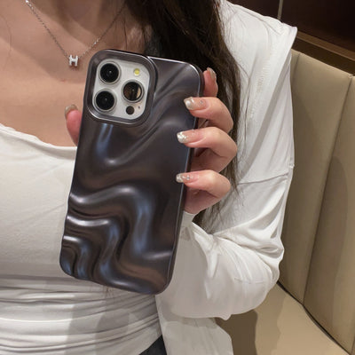 Funda Protectora Mate Negra con Efecto Onda de Agua - Image 11