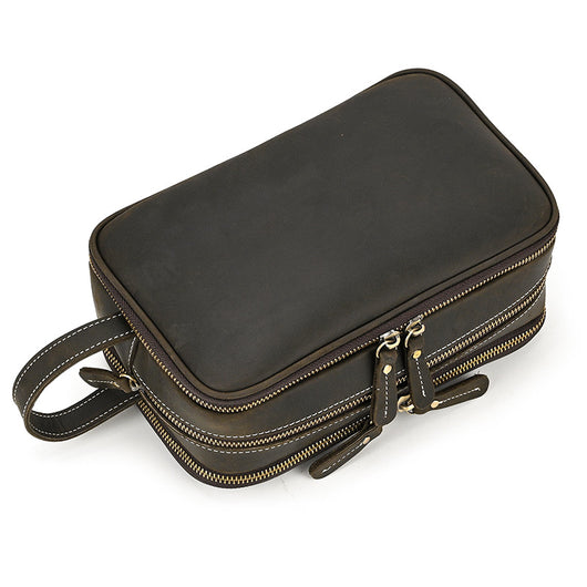 Bolsa de Viaje para Cosméticos de Cuero con Gran Capacidad - Image 10