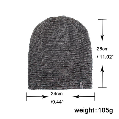 Gorro de Lana con Patrón Geométrico Horizontal y Vertical - Image 7