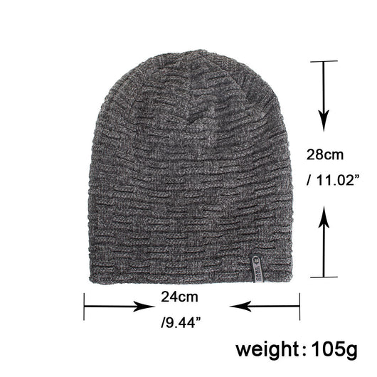 Gorro de Lana con Patrón Geométrico Horizontal y Vertical - Image 7