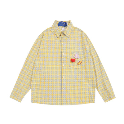 Camisa Cuadriculada Suelta con Diseño Personalizado y Bolsillos - Image 17