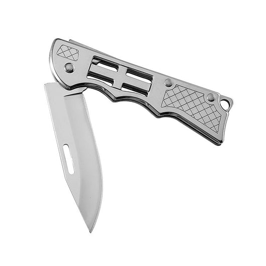 Cuchillo Plegable de Acero Inoxidable con Espejo y Luz LED para Camping - Image 4