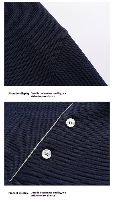 Polo Casual de Algodón Manga Larga Talla Grande para Hombre - Image 22