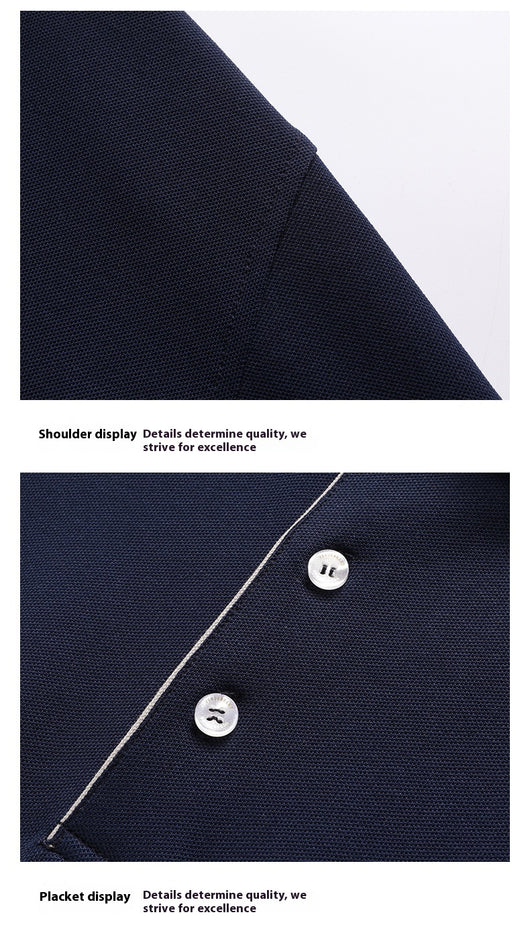 Polo Casual de Algodón Manga Larga Talla Grande para Hombre - Image 22