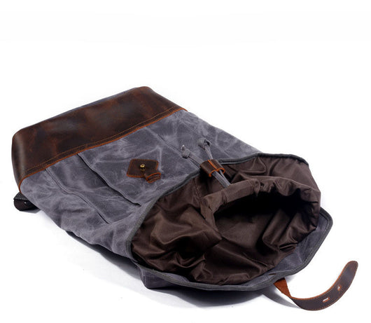 Mochila Impermeable de Lona Resistente para Hombre - Image 19