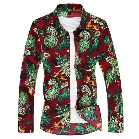 Camisa Estampada para Hombre Talla Grande - Colección Verano