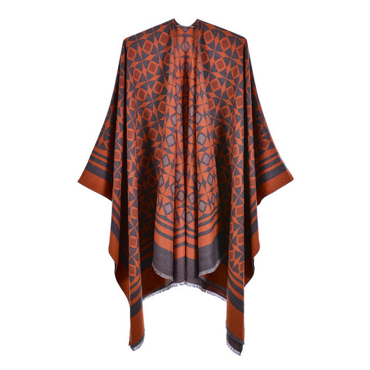 Chal Dividido Jacquard Grueso y Cálido - Estilo Europeo y Americano - Image 37