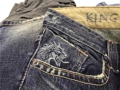 Pantalones Vaqueros de Algodón Puro Lavados Talla Grande para Hombre - Image 8