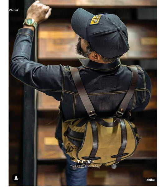 Mochila Retro Americana de Lona Encerada Premium - Image 14
