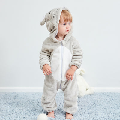 Pijama Mameluco Infantil Estampado Ratón - Diseño Otoñal en Franela - Image 7